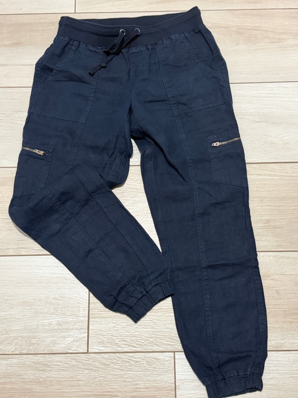 Athleta Cargo Jogger Pants Women’s Size 2 Navy Blue Lightweight Utility Travel